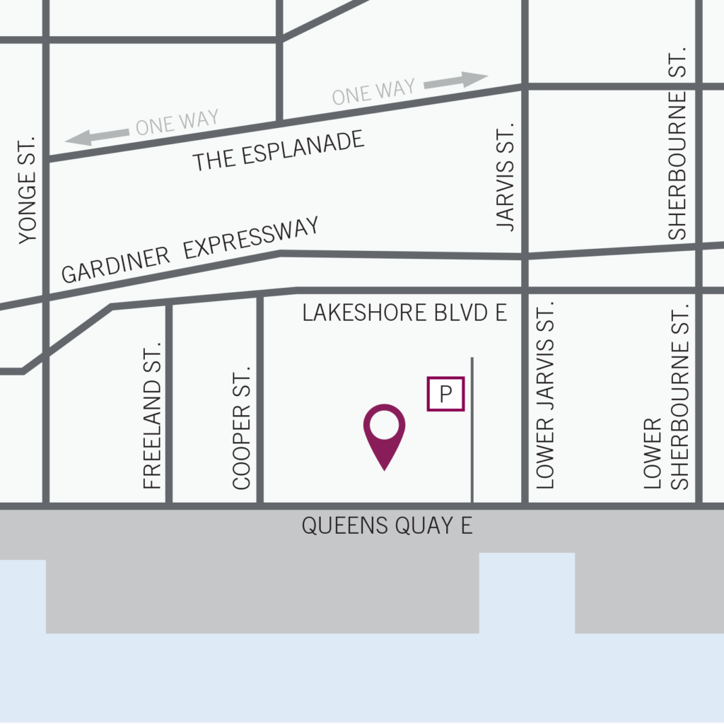 Map, 100 Queens Quay East Toronto