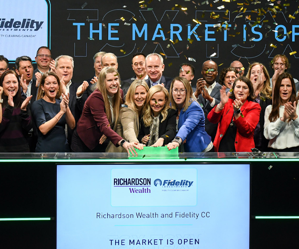 Richardson Wealth and Fidelity Clearing Canada celebrated Richardson Wealth’s digital transition and opened the market