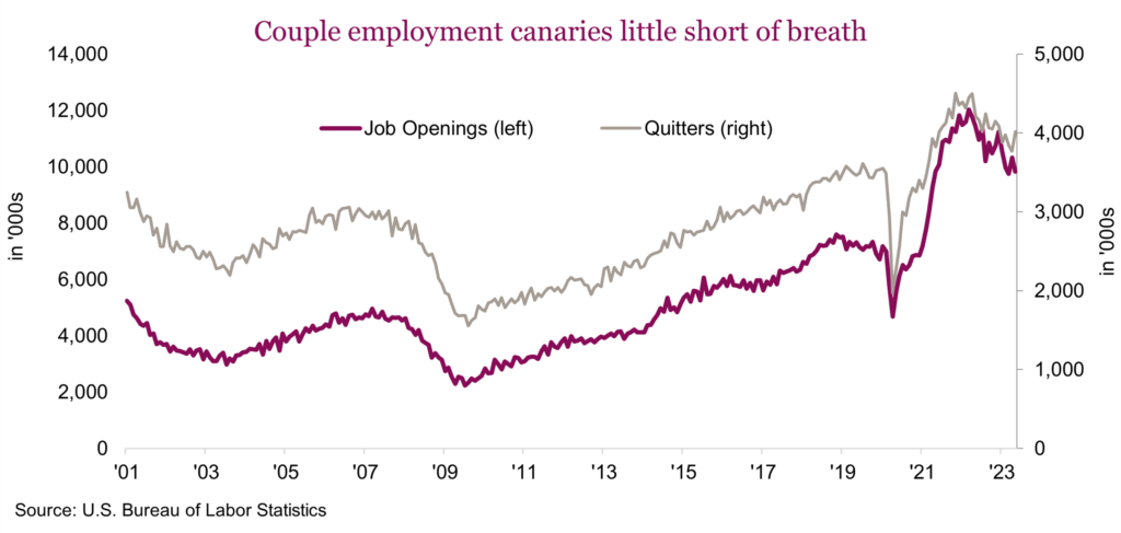 Couple employment canaries little short of breath
