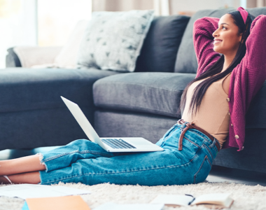 Young woman contemplating a financial future