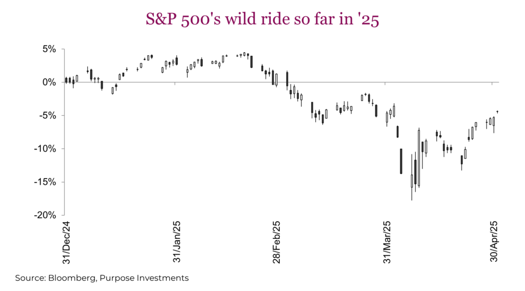 S&P 500's wild ride so far in '25