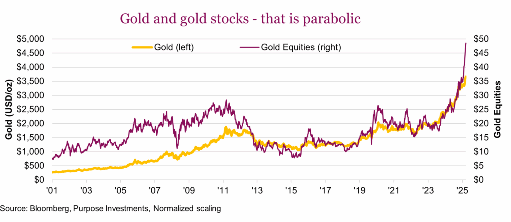 Gold and gold stocks - that is parabolic