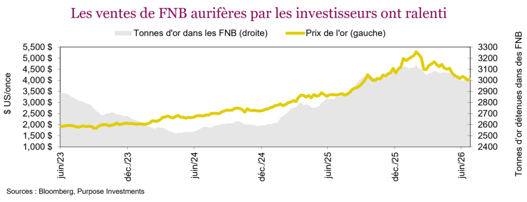 Les ventes de FNB aurifères par les investisseurs ont ralenti