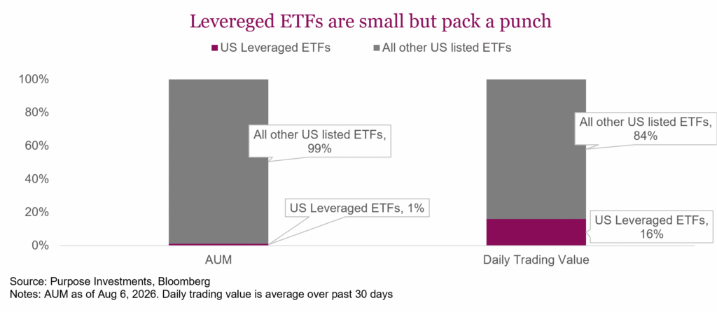 Levereged ETFs are small but pack a punch