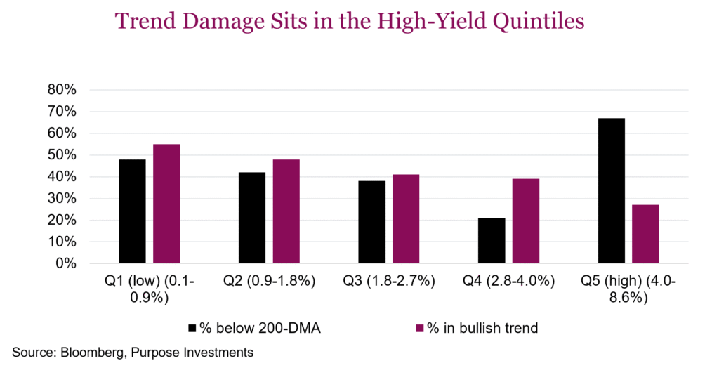 Trend Damage Sits in the High-Yield Quintiles