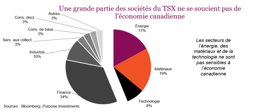 Une grande partie des sociétés du TSX ne se soucient pas de l’économie canadienne